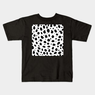 Black and White Cheetah Print Animal Print Kids T-Shirt